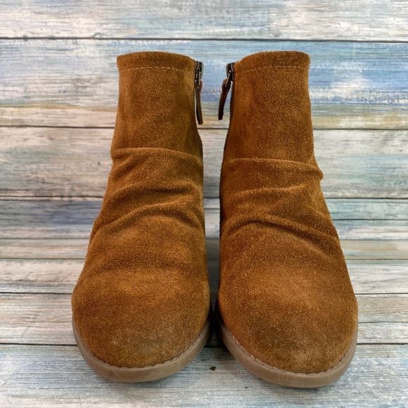 Franco Sarto Winston Brown Suede Wedge Heel Ankle Boot. - Picture 3 of 12